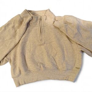 Aritzia Cozy Sweatfleece Crop 1/2 Zip